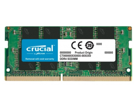 Memoria RAM p/Notebook DDR4 16GB 2666 MHZ SODIMM 1.2V Crucial  Certiificada Box