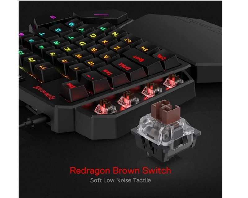 Teclado Gamer mecanico Redragon DITI K585 Brown Switch RGB LED BOX -  Infopartes Computación