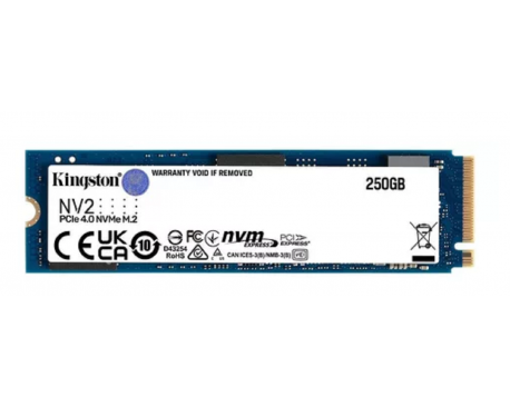 Disco Solido Ssd 250gb M.2 Kingston Nv2 Pcie 4.0 Nvme Pc Color Azul oscuro